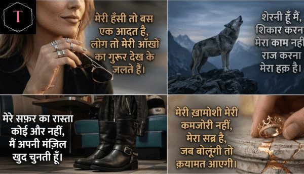 attitude shayari image for girl in hindi