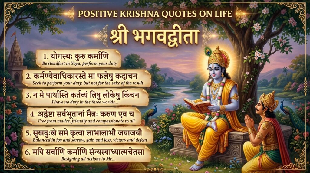 Positive Krishna Quotes On Life